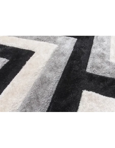Luxus Cascade 3D Shaggy Rug - Grey | Murphy Furniture