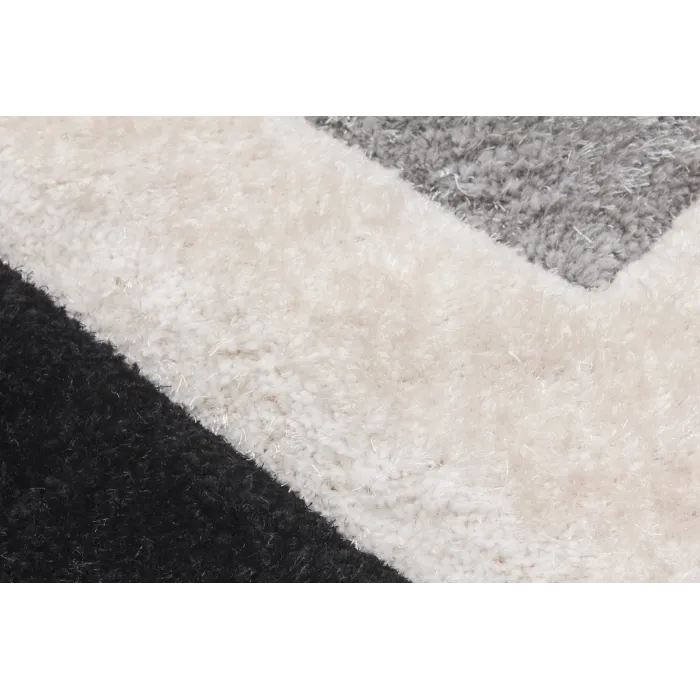 Luxus Cascade 3D Shaggy Rug - Grey | Murphy Furniture