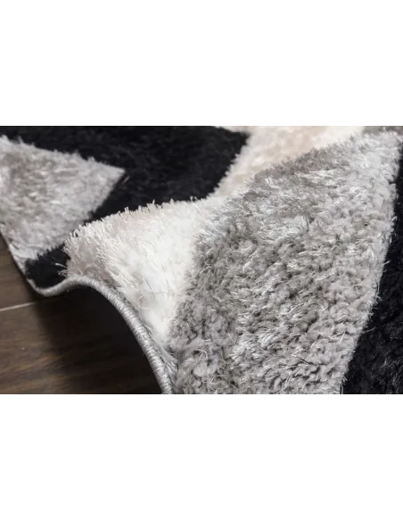 Luxus Cascade 3D Shaggy Rug - Grey | Murphy Furniture