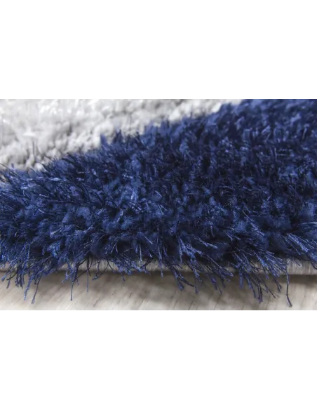 Luxus Cascade 3D Shaggy Rug - Grey/Navy | Murphy Furniture