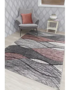 Impulse Waves Rug - Pink/Grey | Murphy Furniture