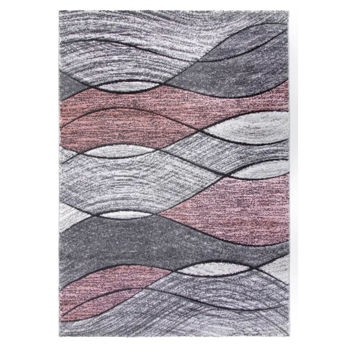 Impulse Waves Rug - Pink/Grey | Murphy Furniture