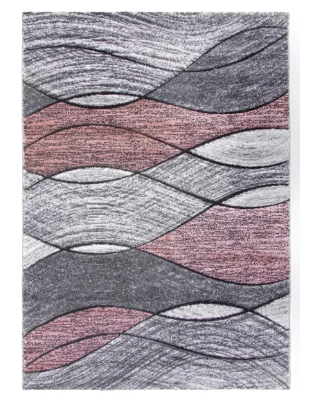 Impulse Waves Rug - Pink/Grey | Murphy Furniture