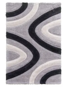 Luxus Ripple 3D Shaggy Rug - Grey Multi | Murphy Furniture 2