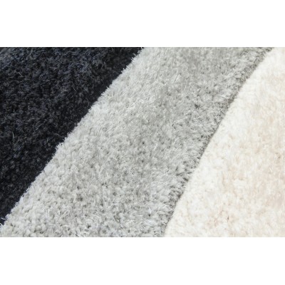 Luxus Ripple 3D Shaggy Rug - Grey Multi | Murphy Furniture