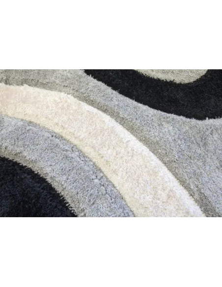 Luxus Ripple 3D Shaggy Rug - Grey Multi | Murphy Furniture