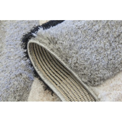 Luxus Ripple 3D Shaggy Rug - Grey Multi | Murphy Furniture