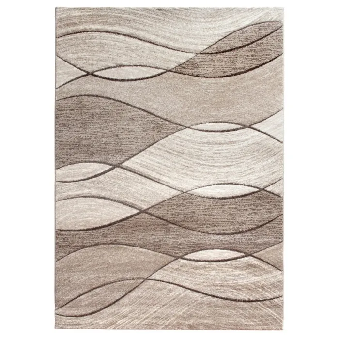 Impulse Waves Rug - Beige/Brown | Murphy Furniture