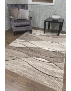 Impulse Waves Rug - Beige/Brown | Murphy Furniture