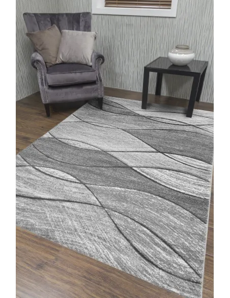 Impulse Waves Rug - Grey | Murphy Furniture