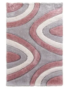 Luxus Ripple 3D Shaggy Rug - Pink Multi | Murphy Furniture 2