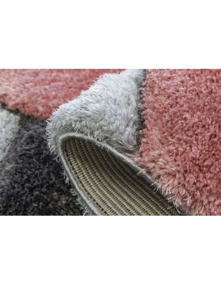 Luxus Ripple 3D Shaggy Rug - Pink Multi | Murphy Furniture