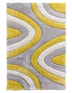 Luxus Ripple 3D Shaggy Rug - Yellow Multi | Murphy Furniture 2