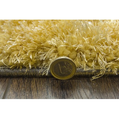 Luxus Ripple 3D Shaggy Rug - Yellow Multi | Murphy Furniture