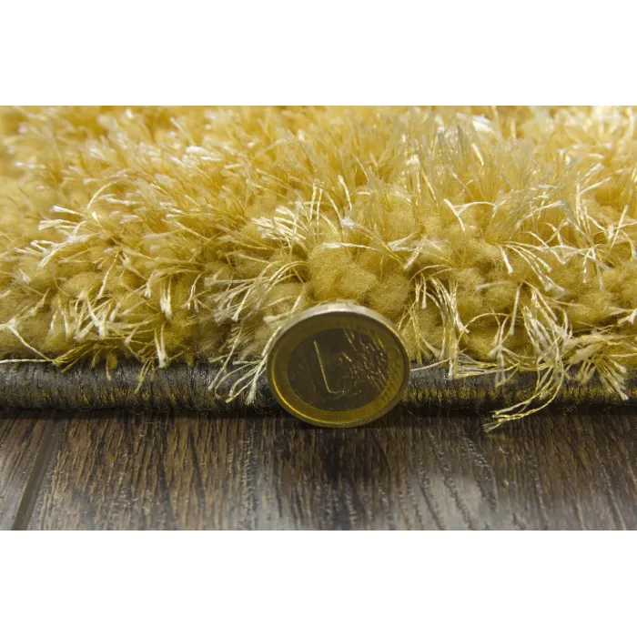 Luxus Ripple 3D Shaggy Rug - Yellow Multi | Murphy Furniture