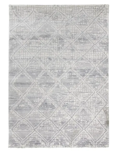 Rococo Quadito Rug - Grey/Cream | Murphy Furniture