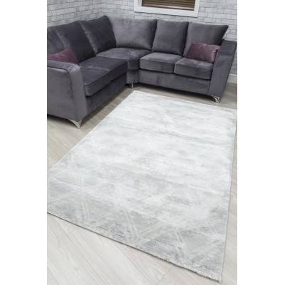 Rococo Quadito Rug - Grey/Cream | Murphy Furniture