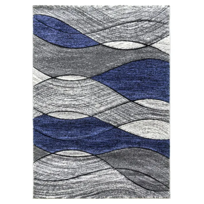 Impulse Waves Rug - Navy/Grey | Murphy Furniture