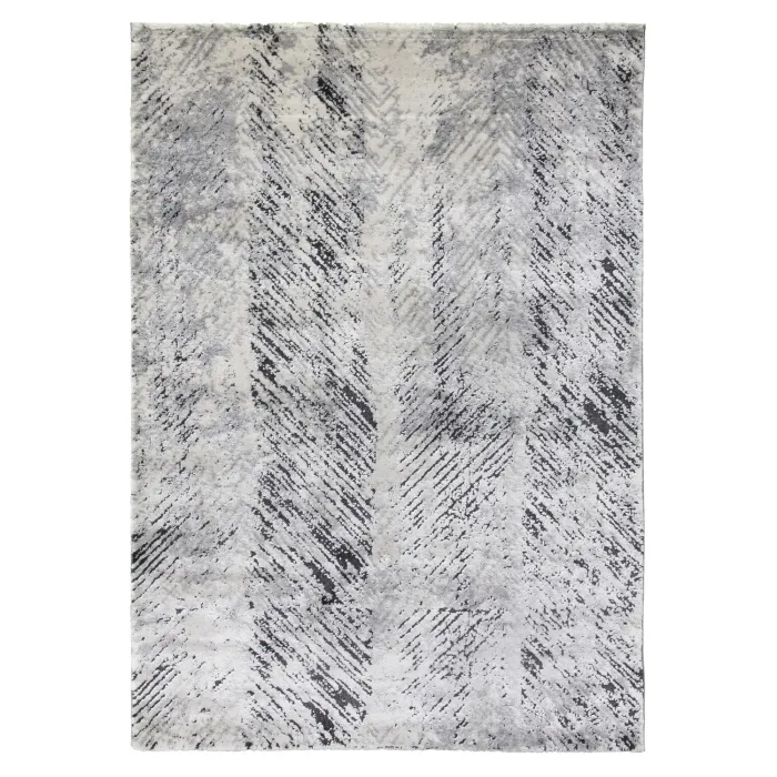 Rococo Feathered Rug - Grey/Black | Murphy Furniture