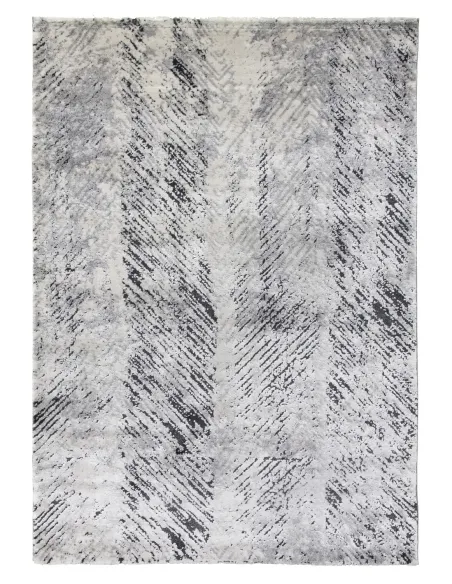 Rococo Feathered Rug - Grey/Black | Murphy Furniture