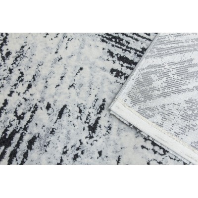 Rococo Feathered Rug - Grey/Black | Murphy Furniture
