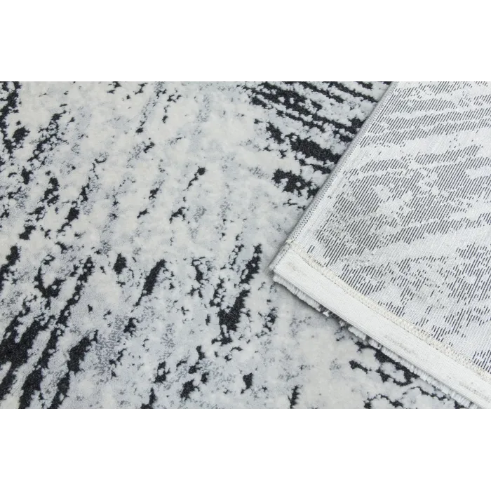 Rococo Feathered Rug - Grey/Black | Murphy Furniture