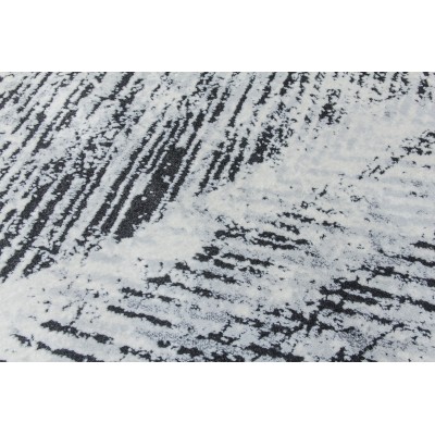 Rococo Feathered Rug - Grey/Black | Murphy Furniture