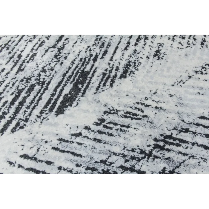 Rococo Feathered Rug - Grey/Black | Murphy Furniture