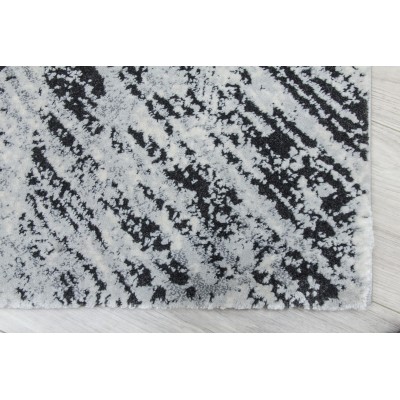 Rococo Feathered Rug - Grey/Black | Murphy Furniture