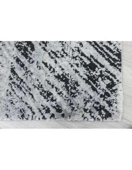 Rococo Feathered Rug - Grey/Black | Murphy Furniture