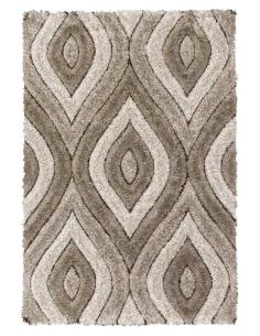 Luxus Teardrop 3D Shaggy Rug - Beige | Murphy Furniture 2
