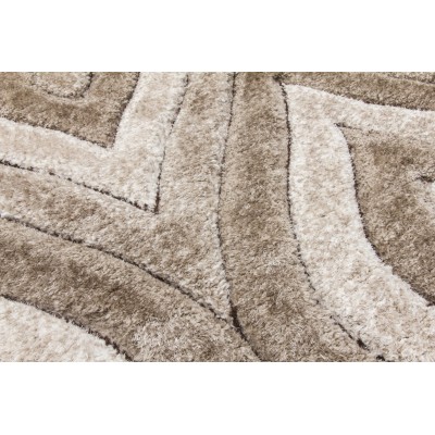 Luxus Teardrop 3D Shaggy Rug - Beige | Murphy Furniture