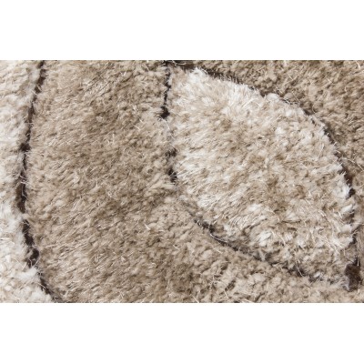 Luxus Teardrop 3D Shaggy Rug - Beige | Murphy Furniture