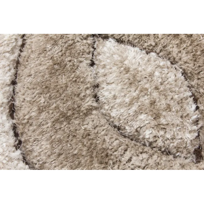 Luxus Teardrop 3D Shaggy Rug - Beige | Murphy Furniture
