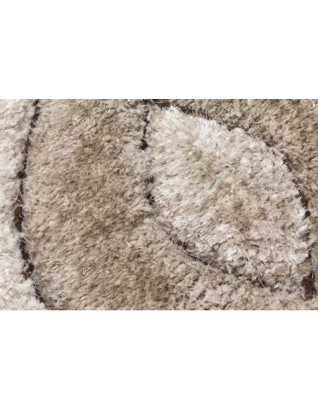 Luxus Teardrop 3D Shaggy Rug - Beige | Murphy Furniture
