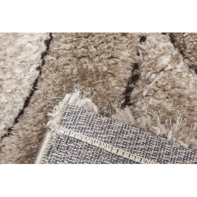 Luxus Teardrop 3D Shaggy Rug - Beige | Murphy Furniture