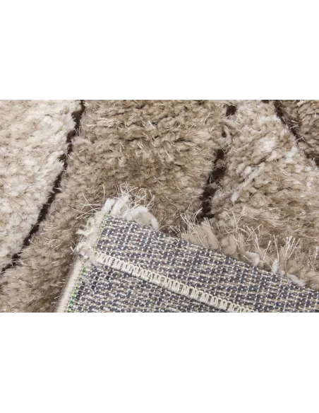 Luxus Teardrop 3D Shaggy Rug - Beige | Murphy Furniture