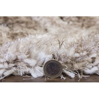 Luxus Teardrop 3D Shaggy Rug - Beige | Murphy Furniture
