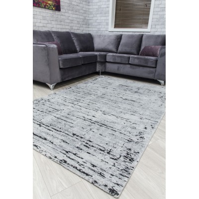 Rococo Crevassi Rug - Grey/Black | Murphy Furniture