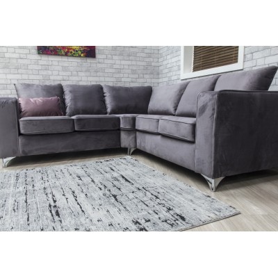 Rococo Crevassi Rug - Grey/Black | Murphy Furniture