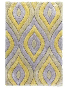 Luxus Teardrop 3D Shaggy Rug - Yellow | Murphy Furniture 2