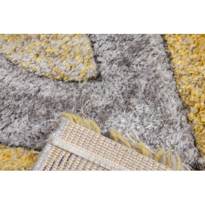 Luxus Teardrop 3D Shaggy Rug - Yellow | Murphy Furniture