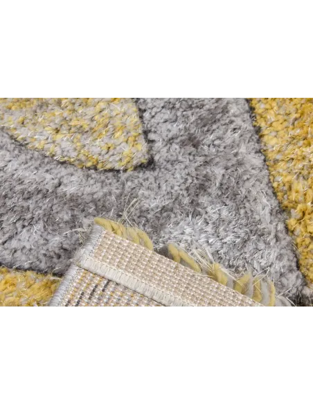 Luxus Teardrop 3D Shaggy Rug - Yellow | Murphy Furniture