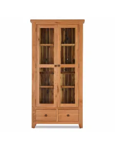 Lancaster Double Display Cabinet - Solid | Murphy Furniture