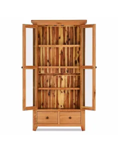 Lancaster Double Display Cabinet - Solid | Murphy Furniture 2
