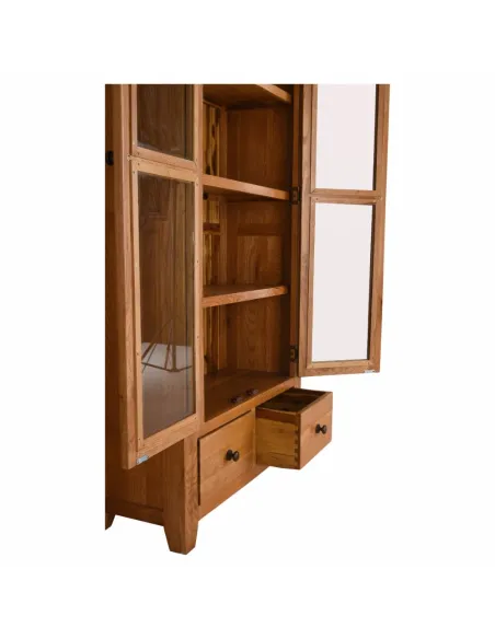 Lancaster Double Display Cabinet - Solid | Murphy Furniture