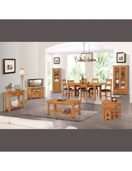 Lancaster Double Display Cabinet - Solid | Murphy Furniture