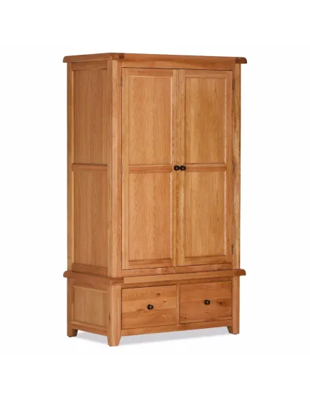 Lancaster 2 Door Wardrobe With Drawers - | Murphy Furniture