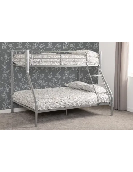 Tandi Triple Sleeper Bunk Bed - Silver | Murphy Furniture