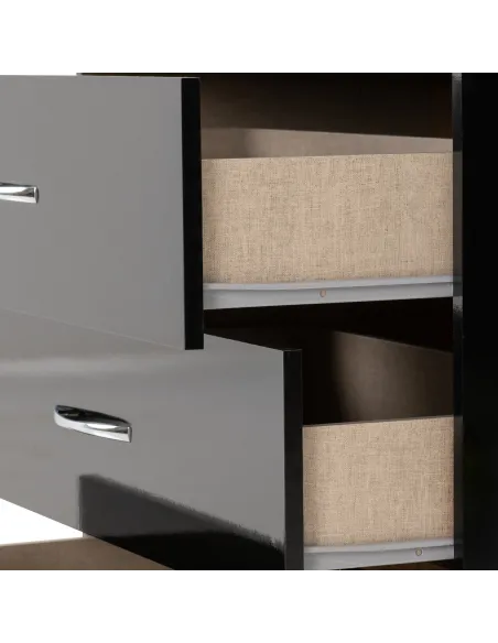 Nevada 3 Drawer Chest - Black  Gloss | Murphy Furniture